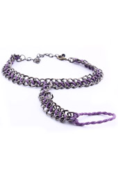 Vogue Crafts and Designs Pvt. Ltd. manufactures Classic Purple Anklet at wholesale price.