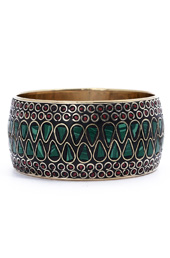 Vogue Crafts and Designs Pvt. Ltd. manufactures Malachite Drops Bangle at wholesale price.