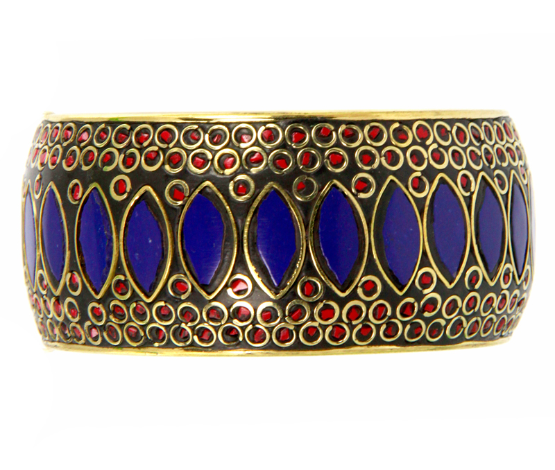 Vogue Crafts & Designs Pvt. Ltd. manufactures Tribal Blue and Red Bangle at wholesale price.