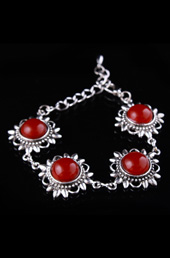 Vogue Crafts and Designs Pvt. Ltd. manufactures Vibrant Red Stone Bracelet at wholesale price.