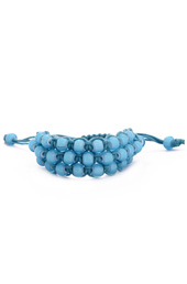 Vogue Crafts and Designs Pvt. Ltd. manufactures Woven Light Blue Bracelet at wholesale price.