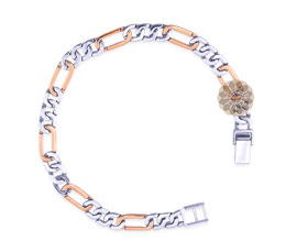 Vogue Crafts and Designs Pvt. Ltd. manufactures Two Tone Gold Chain Bracelet at wholesale price.