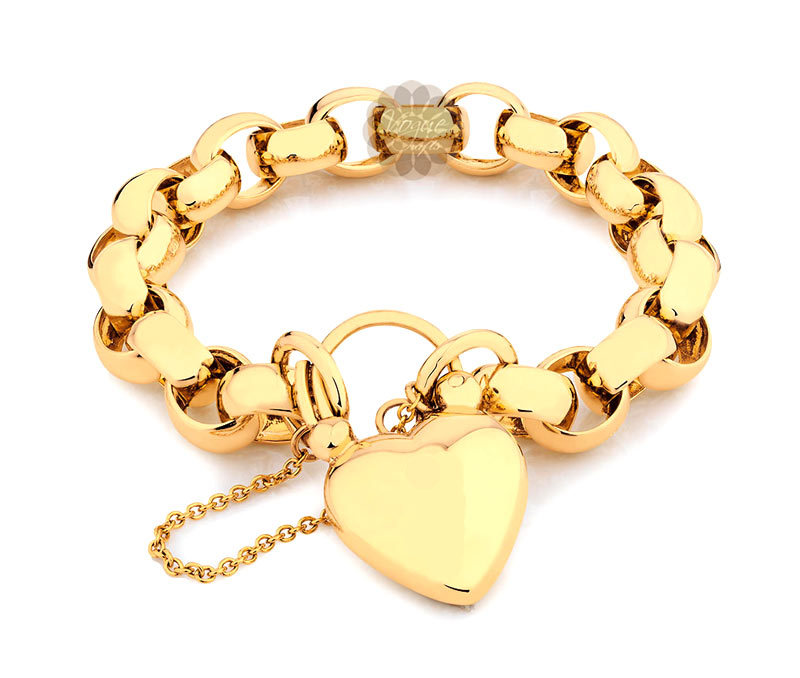 Vogue Crafts & Designs Pvt. Ltd. manufactures Belcher Heart Gold Bracelet at wholesale price.