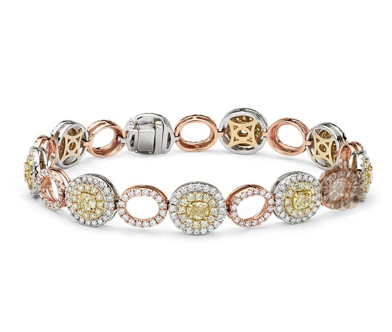 Vogue Crafts & Designs Pvt. Ltd. manufactures Designer Diamond and Gold Bracelet at wholesale price.