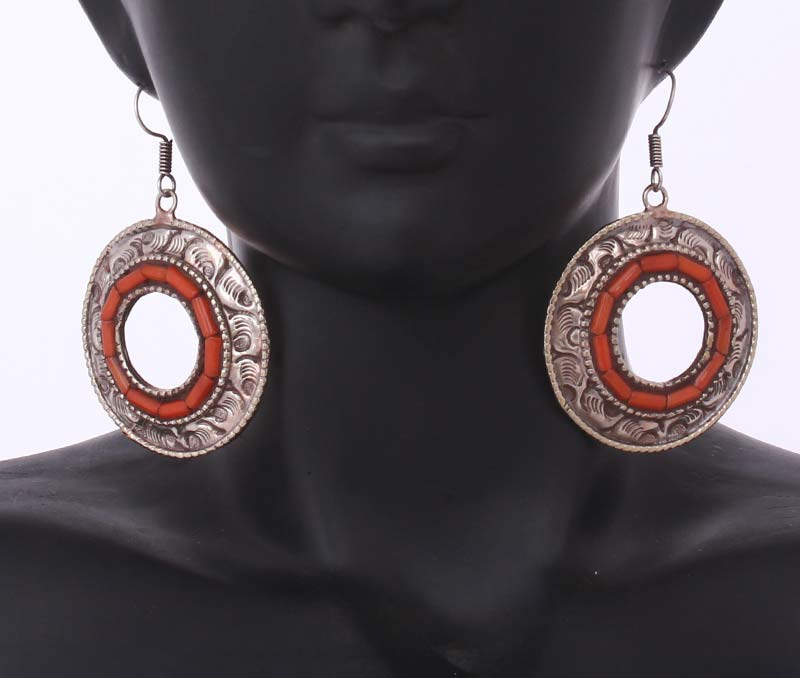 Vogue Crafts & Designs Pvt. Ltd. manufactures Circle of Coral Earrings at wholesale price.