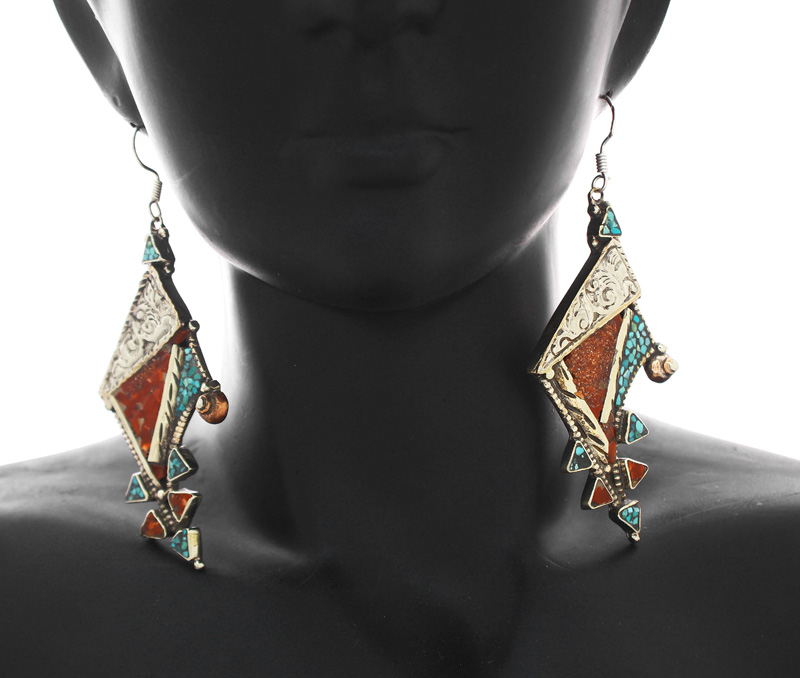 Vogue Crafts & Designs Pvt. Ltd. manufactures Tibetan Fish Earrings at wholesale price.
