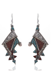 Vogue Crafts and Designs Pvt. Ltd. manufactures Tibetan Fish Earrings at wholesale price.