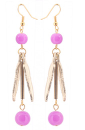 Vogue Crafts and Designs Pvt. Ltd. manufactures Feathers and Purple Earrings at wholesale price.