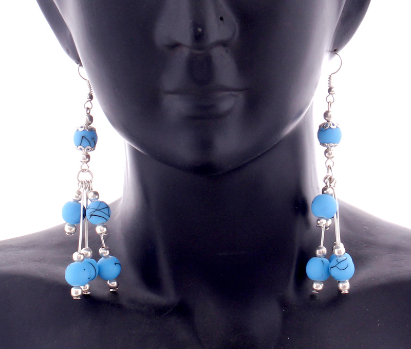 Vogue Crafts & Designs Pvt. Ltd. manufactures Blue Sticks Earrings at wholesale price.