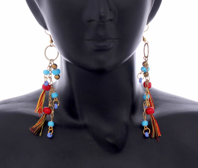 Vogue Crafts & Designs Pvt. Ltd. manufactures Circle and Tassels Earrings  at wholesale price.