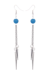 Vogue Crafts and Designs Pvt. Ltd. manufactures Blue and Spikes Earrings at wholesale price.