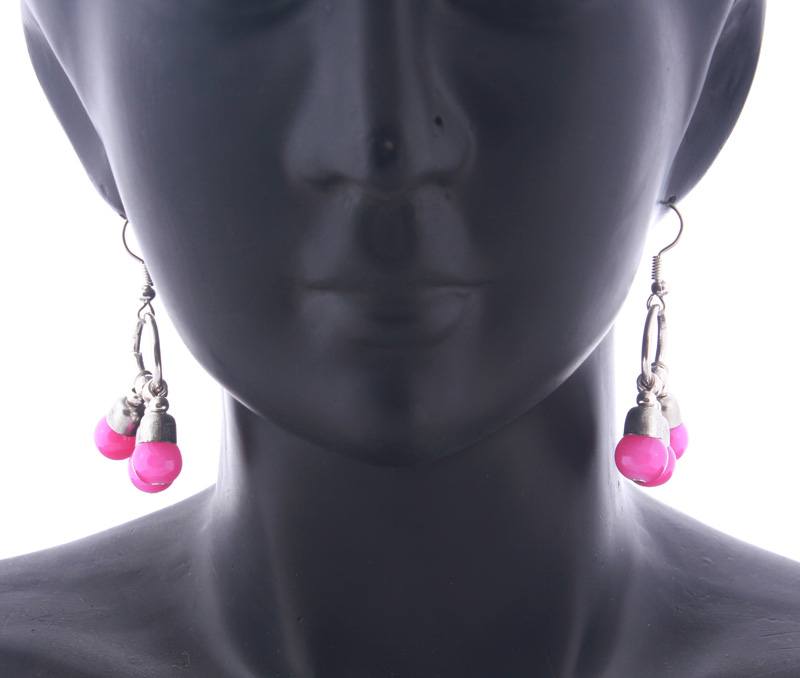Vogue Crafts & Designs Pvt. Ltd. manufactures Triple Dose of Pink Earrings at wholesale price.