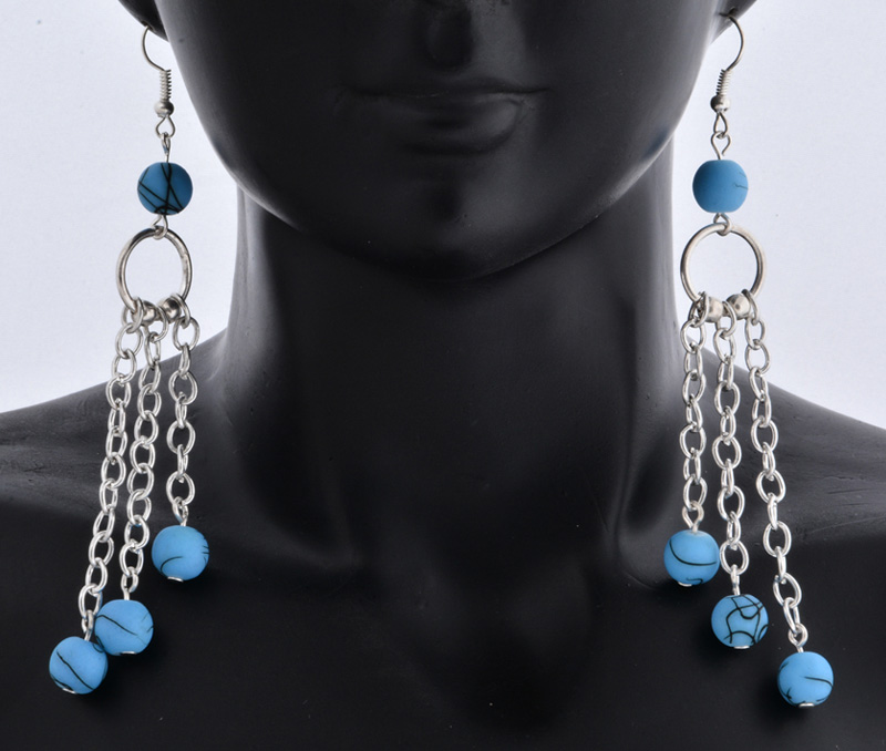 Vogue Crafts & Designs Pvt. Ltd. manufactures Bewitching Blue Earrings at wholesale price.