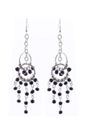Vogue Crafts and Designs Pvt. Ltd. manufactures Cascading Black Earrings at wholesale price.