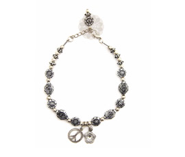 Vogue Crafts and Designs Pvt. Ltd. manufactures Floral Silver Charms Anklet at wholesale price.