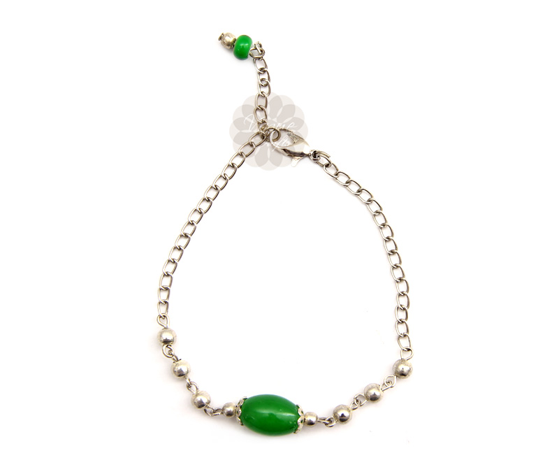 Vogue Crafts & Designs Pvt. Ltd. manufactures Simple Green Bead Anklet at wholesale price.