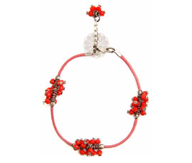 Vogue Crafts and Designs Pvt. Ltd. manufactures Red Bead Cluster Anklet at wholesale price.