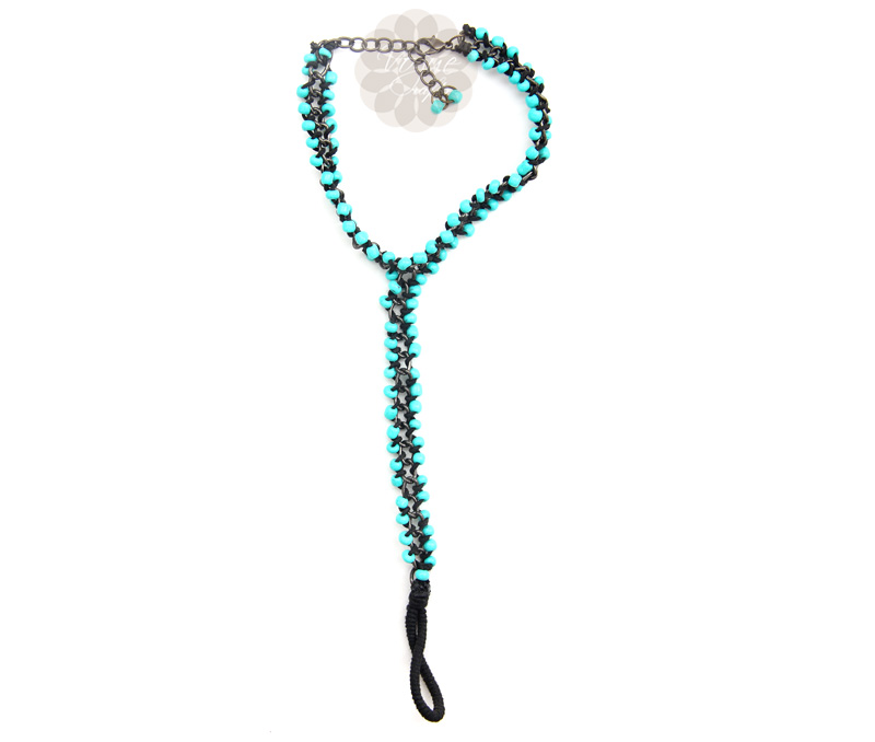 Vogue Crafts & Designs Pvt. Ltd. manufactures Beaded Turquoise Toe Anklet at wholesale price.