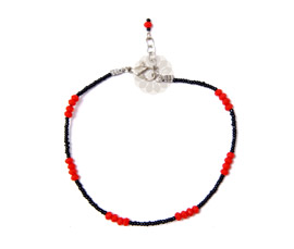 Vogue Crafts and Designs Pvt. Ltd. manufactures Black and Red Bead Anklet at wholesale price.