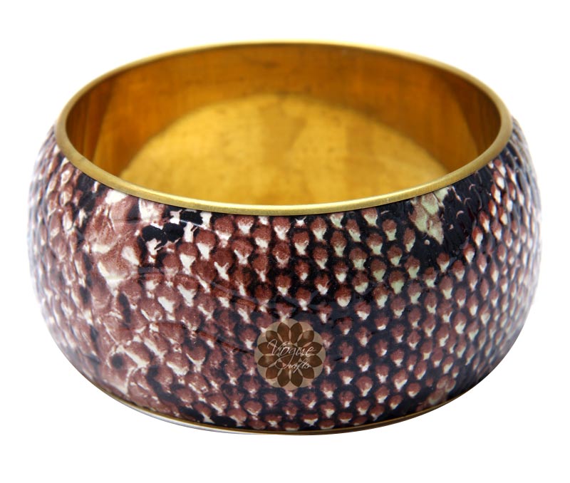 Vogue Crafts & Designs Pvt. Ltd. manufactures Thick Brown Bangle at wholesale price.