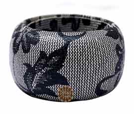 Vogue Crafts and Designs Pvt. Ltd. manufactures Chunky Black and White Bangle at wholesale price.