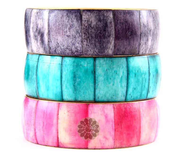 Vogue Crafts & Designs Pvt. Ltd. manufactures Multicolor Thick Bangle Stack at wholesale price.