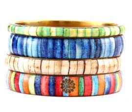 Vogue Crafts and Designs Pvt. Ltd. manufactures Fancy Multicolor Bangle Stack at wholesale price.