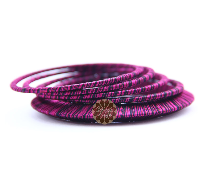 Vogue Crafts & Designs Pvt. Ltd. manufactures Stack of Purple Bangles at wholesale price.
