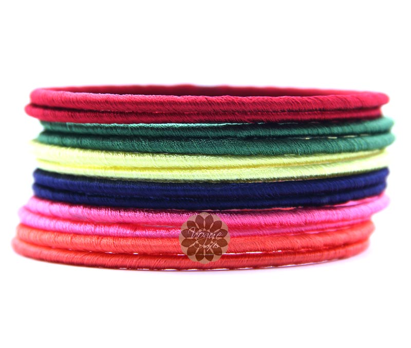 Vogue Crafts & Designs Pvt. Ltd. manufactures Multicolor Thread Bangle Stack at wholesale price.