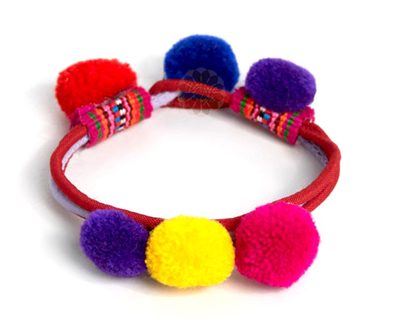 Vogue Crafts & Designs Pvt. Ltd. manufactures Multicolor Pom Pom Funk Bracelet at wholesale price.