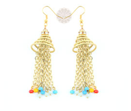 Vogue Crafts and Designs Pvt. Ltd. manufactures Perky Chain Earrings at wholesale price.