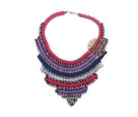 Vogue Crafts and Designs Pvt. Ltd. manufactures Weaved Chain and Thread Necklace at wholesale price.