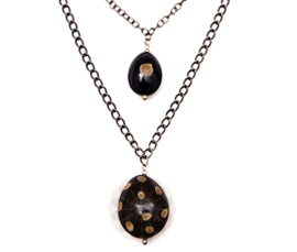 Vogue Crafts and Designs Pvt. Ltd. manufactures Black Double Chain Pendant at wholesale price.
