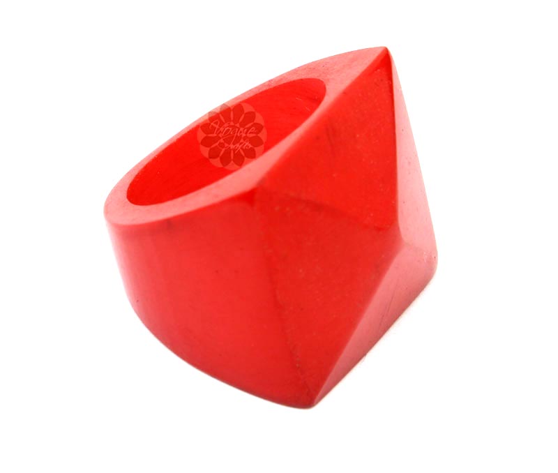 Vogue Crafts & Designs Pvt. Ltd. manufactures Bright Red Resin Ring at wholesale price.