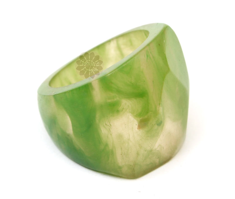 Vogue Crafts & Designs Pvt. Ltd. manufactures Wide Green Chunky Ring at wholesale price.