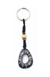 Vogue Crafts and Designs Pvt. Ltd. manufactures Carved Out Mantra Keyring at wholesale price.
