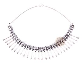 Vogue Crafts and Designs Pvt. Ltd. manufactures German Silver Tribal Dangling Necklace at wholesale price.