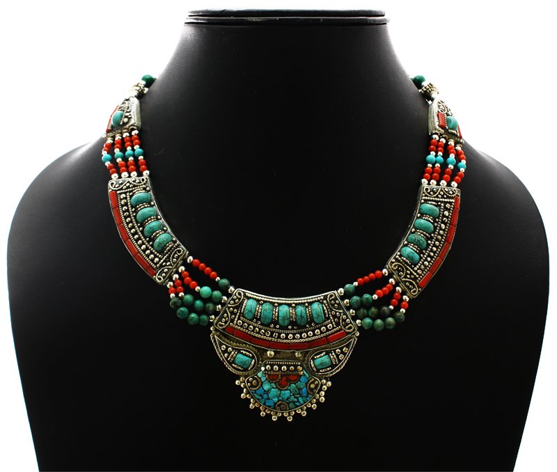Vogue Crafts & Designs Pvt. Ltd. manufactures Traditional Tibetan Necklace at wholesale price.