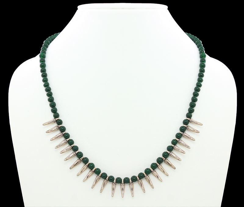 Vogue Crafts & Designs Pvt. Ltd. manufactures Spikes and Green Necklace at wholesale price.