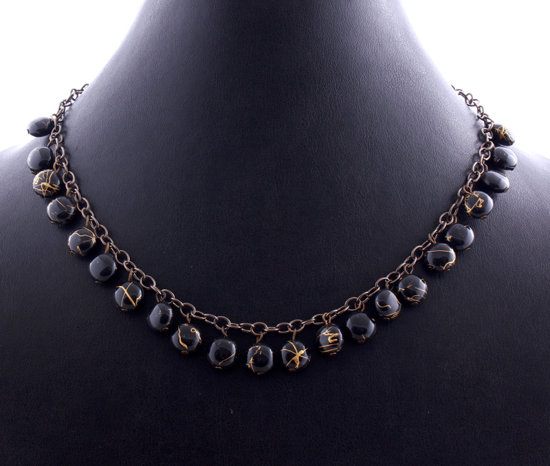 Vogue Crafts & Designs Pvt. Ltd. manufactures Beaded Black Necklace at wholesale price.