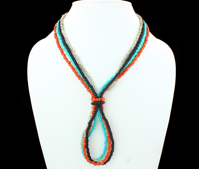 Vogue Crafts & Designs Pvt. Ltd. manufactures Multicolor Knot Necklace at wholesale price.
