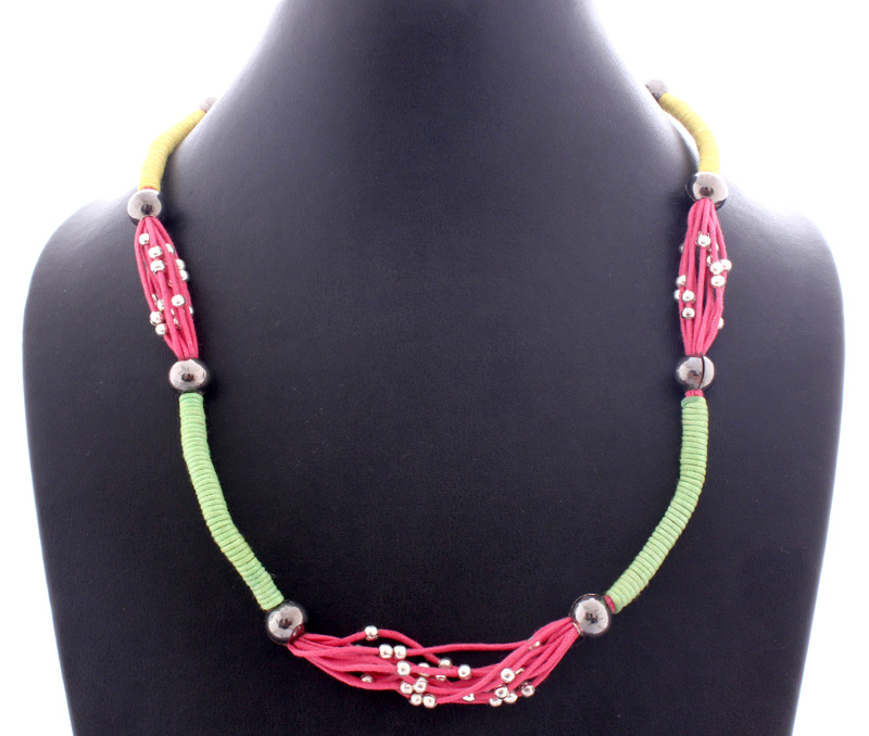 Vogue Crafts & Designs Pvt. Ltd. manufactures Wrapped Cord Necklace at wholesale price.