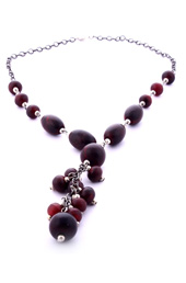 Vogue Crafts and Designs Pvt. Ltd. manufactures Maroon Horn Beads Necklace at wholesale price.