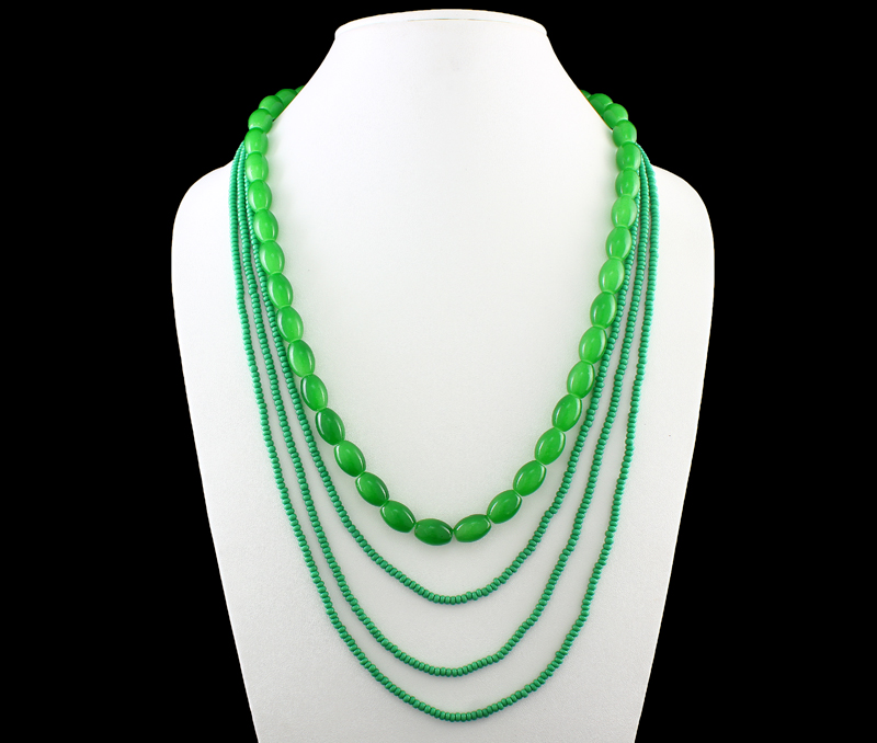 Vogue Crafts & Designs Pvt. Ltd. manufactures Pop of Green Necklace at wholesale price.