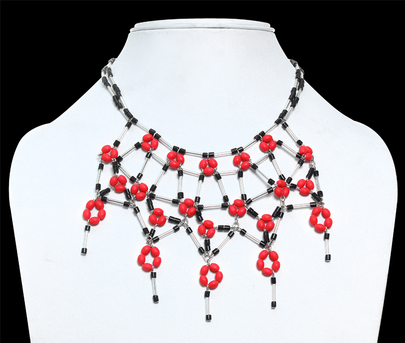 Vogue Crafts & Designs Pvt. Ltd. manufactures Caged Flowers Necklace at wholesale price.