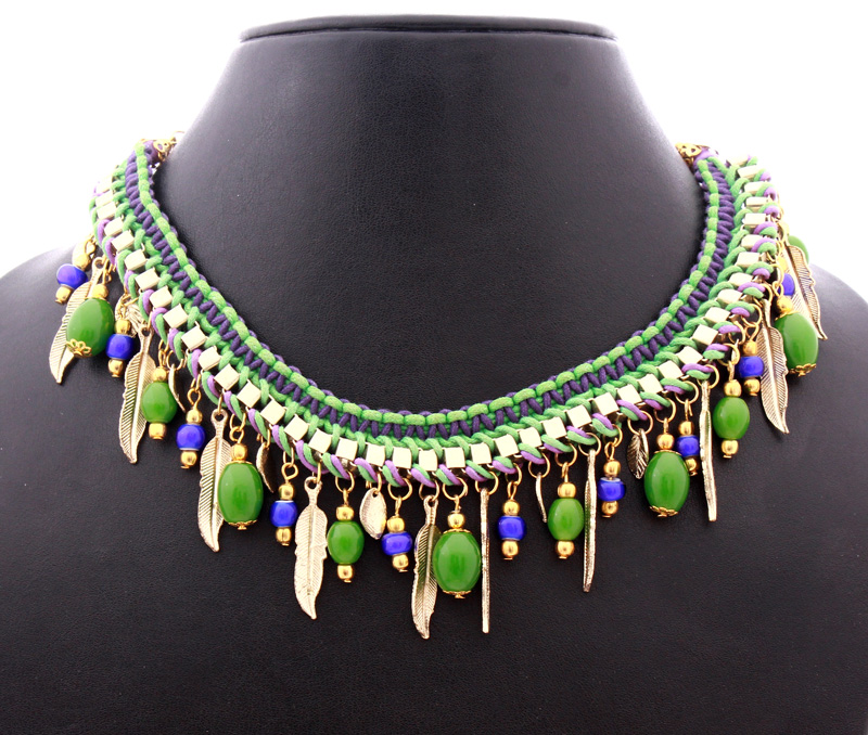 Vogue Crafts & Designs Pvt. Ltd. manufactures Weaved Metal and Charms Necklace at wholesale price.