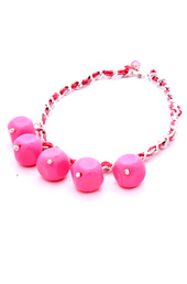 Vogue Crafts and Designs Pvt. Ltd. manufactures Chained Pink Beads Necklace at wholesale price.