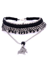 Vogue Crafts and Designs Pvt. Ltd. manufactures Bliss of Black Necklace at wholesale price.