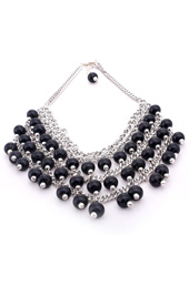Vogue Crafts and Designs Pvt. Ltd. manufactures Drops of Black Necklace at wholesale price.