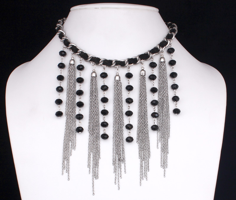 Vogue Crafts & Designs Pvt. Ltd. manufactures Tassels and Crystals Necklace at wholesale price.